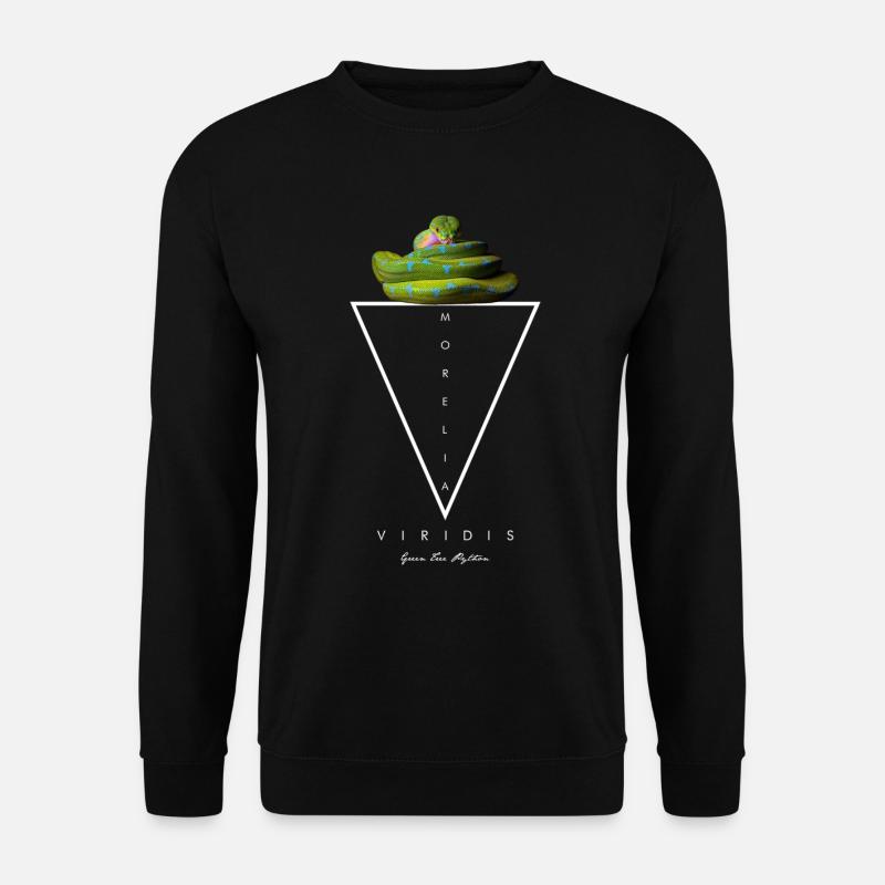 Green Tree Python Modern Geometric - Unisex Sweatshirt - black