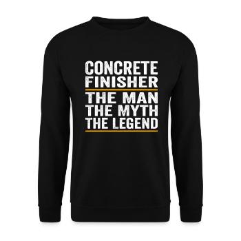 Concrete Finisher Concrete Workers Concrete Mixer - Unisex Sweatshirt - black - Front - Alina (178cm) & Michal (187cm)