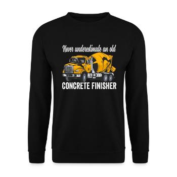 Concrete pavers Never underestimate concrete - Unisex Sweatshirt - black - Front - Alina (178cm) & Michal (187cm)