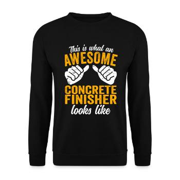 Concrete Paver This Is What a Concrete Mixer - Unisex Sweatshirt - black - Front - Alina (178cm) & Michal (187cm)