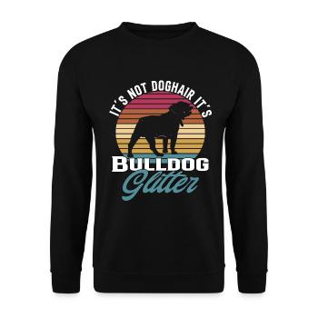 Ce n’est pas des poils de chien, c’est des paillettes de bouledogue - Bulldogge - Sweat-shirt Unisexe - noir - Devant - Alina (178cm) & Michal (187cm)