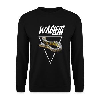Tropidolaemus Wagleri Pitviper Serpent venimeux - Sweat-shirt Unisexe - noir - Devant - Alina (178cm) & Michal (187cm)