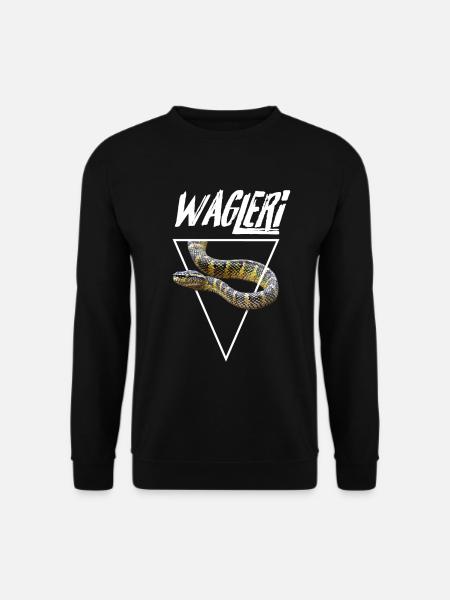 Tropidolaemus wagleri Pitviper Giftschlange - Unisex Pullover - Schwarz