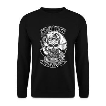 Tropische Fischhalter Aquarium Fische Wasserwechsel - Unisex Pullover - Schwarz - Vorne - Alina (178cm) & Michal (187cm)