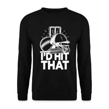 Ich würde diese lustigen Cricket-Cricketspieler treffen - Unisex Pullover - Schwarz - Vorne - Alina (178cm) & Michal (187cm)