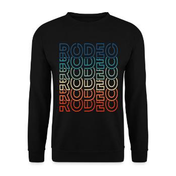 Rodeo Retro Text Cowboy - Unisex Sweatshirt - black - Front - Alina (178cm) & Michal (187cm)