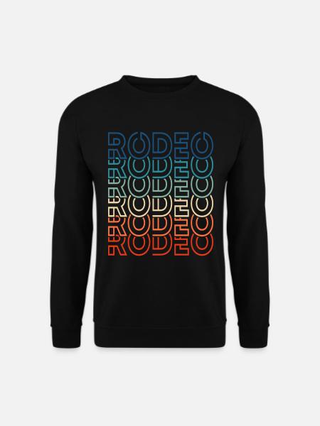 Rodeo Retro Text Cowboy - Unisex Sweatshirt - black