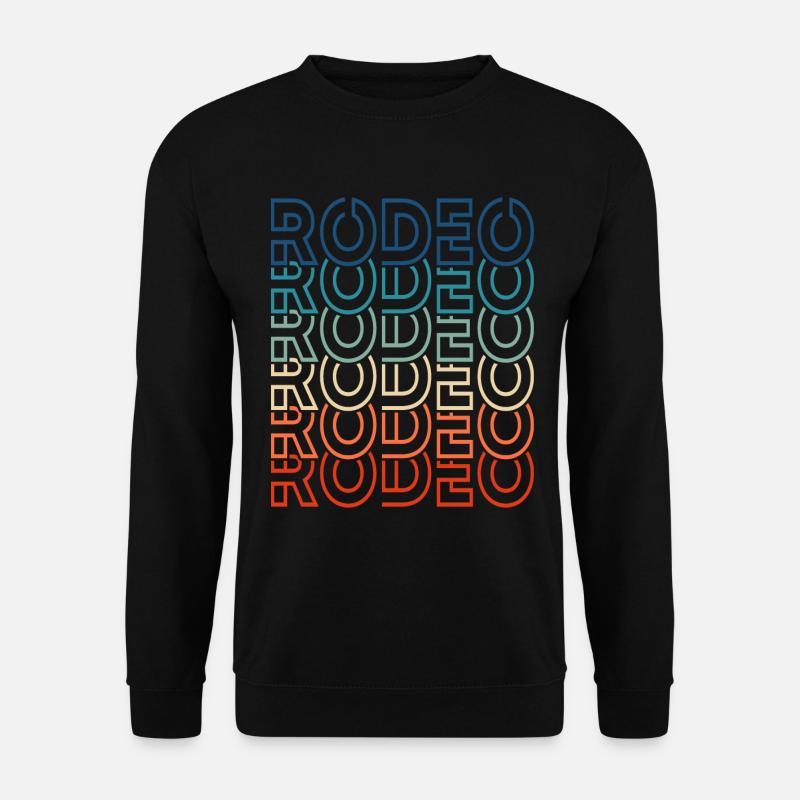 Rodeo Retro Text Cowboy - Unisex Sweatshirt - black
