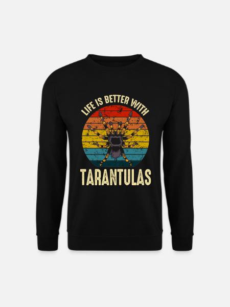 Das Leben ist besser mit Vogelspinnen Besitzer - Unisex Pullover - Schwarz