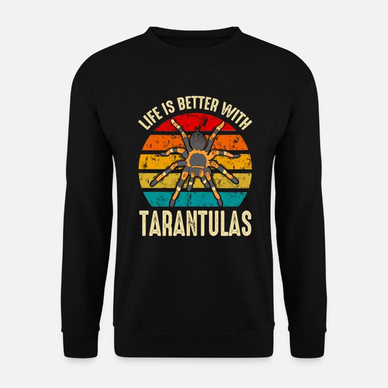 Das Leben ist besser mit Vogelspinnen Besitzer - Unisex Pullover - Schwarz