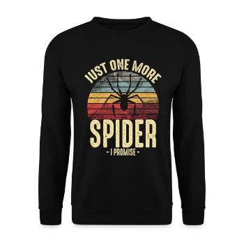 Funny Pet Spider Just One More Spider Owner - Unisex Sweatshirt - black - Front - Alina (178cm) & Michal (187cm)