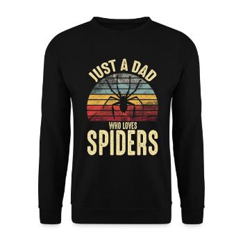Just A Dad Who Loves Spiders Retro Vintage Spider - Unisex Sweatshirt - black - Front - Alina (178cm) & Michal (187cm)