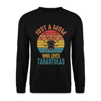 Nur eine Mutter, die Vogelspinnen Retro Vintage liebt - Unisex Pullover - Schwarz - Vorne - Alina (178cm) & Michal (187cm)