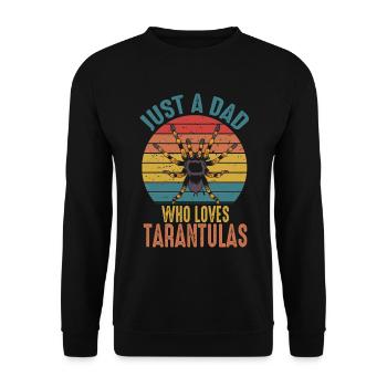 Just A Dad Who Loves Tarantulas Retro Spider - Unisex Sweatshirt - black - Front - Alina (178cm) & Michal (187cm)