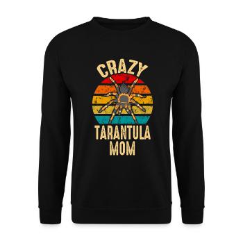 Funny Crazy Tarantula Mom Pet Spider Owner - Unisex Sweatshirt - black - Front - Alina (178cm) & Michal (187cm)