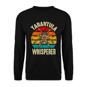 Funny Tarantula Whisperer Spider Owner Retro - Unisex Sweatshirt - black - Front - Alina (178cm) & Michal (187cm)