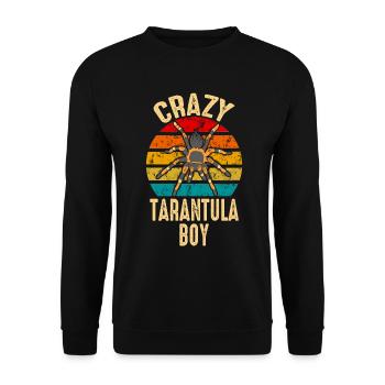 Funny Crazy Tarantula Boy Pet Spider Owner - Unisex Sweatshirt - black - Front - Alina (178cm) & Michal (187cm)