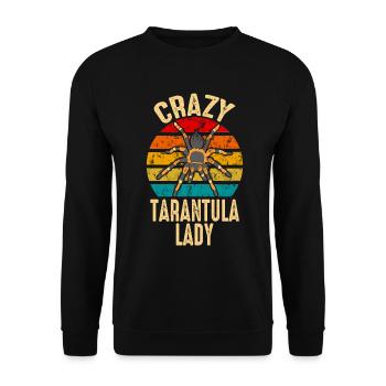 Crazy Tarantula Lady Pet Spider Owner Arachnid - Unisex Sweatshirt - black - Front - Alina (178cm) & Michal (187cm)