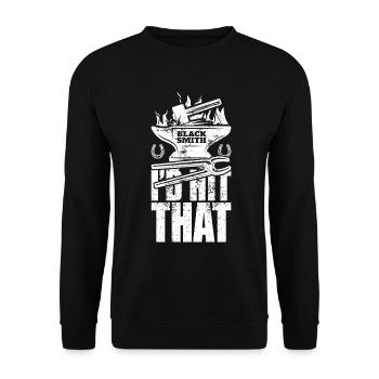I'd Hit That Funny Blacksmith Metal Worker - Unisex Sweatshirt - black - Front - Alina (178cm) & Michal (187cm)