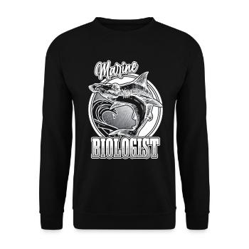 Biologiste marin Requin-marteau Biologie marine - Sweat-shirt Unisexe - noir - Devant - Alina (178cm) & Michal (187cm)