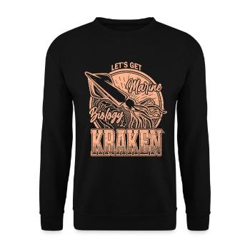 Lass uns Kraken Funny Squid Marine Biologist Sea bekommen - Unisex Pullover - Schwarz - Vorne - Alina (178cm) & Michal (187cm)