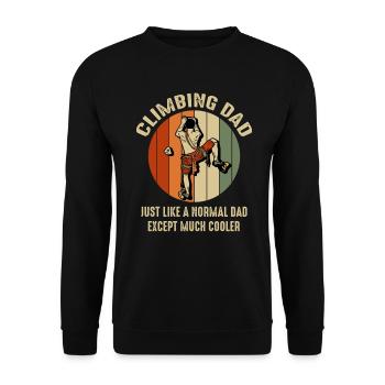 Climbing Dad Like Normal Dads Except Much Cooler - Unisex Sweatshirt - black - Front - Alina (178cm) & Michal (187cm)