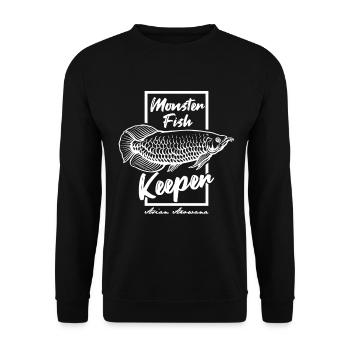 Monster Fish Keeper Arowana Tropical Fish - Unisex Pullover - Schwarz - Vorne - Alina (178cm) & Michal (187cm)