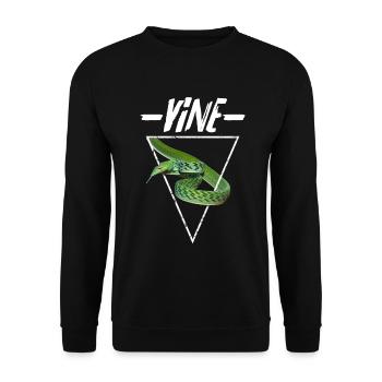 Couleuvre asiatique Ahaetulla prasina géométrique - Sweat-shirt Unisexe - noir - Devant - Alina (178cm) & Michal (187cm)