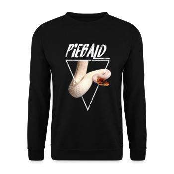 Piebald Ball Python Reptilienpfleger - Unisex Pullover - Schwarz - Vorne - Alina (178cm) & Michal (187cm)