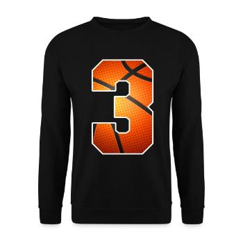 Kinder 3. Geburtstag Basketballspieler 3 Jahre alt - Unisex Pullover - Schwarz - Vorne - Alina (178cm) & Michal (187cm)