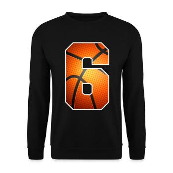 Kids 6th Birthday Basketball Player 6 Years Old - Unisex Sweatshirt - black - Front - Alina (178cm) & Michal (187cm)