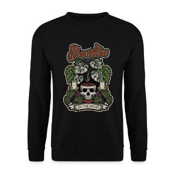 Bioactive On The Brain Reptile Keeper Naturalistic - Unisex Sweatshirt - black - Front - Alina (178cm) & Michal (187cm)