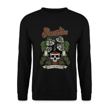 Bioactive On The Brain Reptile Keeper Naturalistic - Unisex Sweatshirt - black - Front - Alina (178cm) & Michal (187cm)