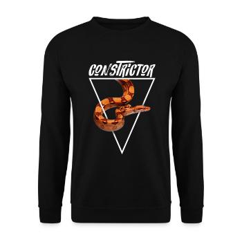Boa Constrictor Geometrisch - Unisex Pullover - Schwarz - Vorne - Alina (178cm) & Michal (187cm)