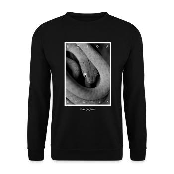 Chat Vert Couleuvre Boiga cyanea - Sweat-shirt Unisexe - noir - Devant - Alina (178cm) & Michal (187cm)