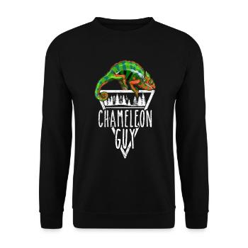 Ce caméléon Guy Panther Caméléon - Sweat-shirt Unisexe - noir - Devant - Alina (178cm) & Michal (187cm)