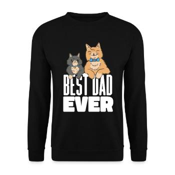 Meilleur Cat Dad Ever Funny Cat Daddy Fathers Day Gift - Sweat-shirt Unisexe - noir - Devant - Alina (178cm) & Michal (187cm)
