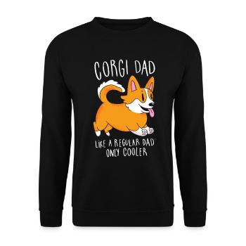 Meilleur Corgi Dad Ever Retro Vintage - Sweat-shirt Unisexe - noir - Devant - Alina (178cm) & Michal (187cm)