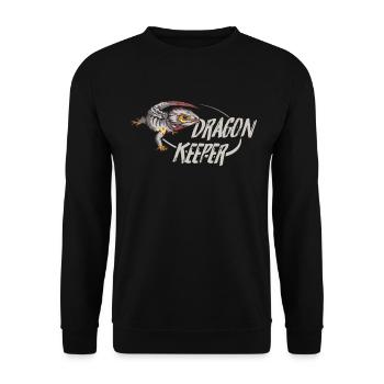 Crocodile aux yeux rouges Scinque Dragon Gardien - Sweat-shirt Unisexe - noir - Devant - Alina (178cm) & Michal (187cm)