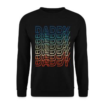 Papa Rétro Vintage Fête des Pères - Sweat-shirt Unisexe - noir - Devant - Alina (178cm) & Michal (187cm)