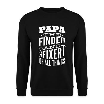 Mr Fix It Funny Dad Outils de fête des pères - Sweat-shirt Unisexe - noir - Devant - Alina (178cm) & Michal (187cm)