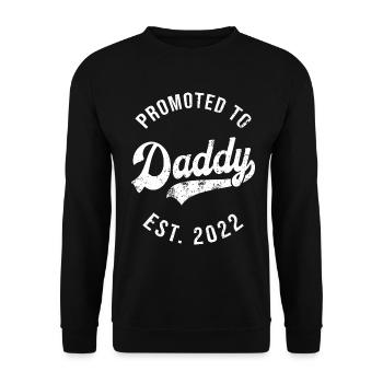 Mens Funny 1ère fois Papa Est 2022 Première fête des pères - Sweat-shirt Unisexe - noir - Devant - Alina (178cm) & Michal (187cm)