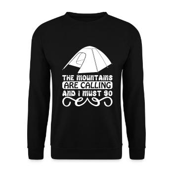 Les montagnes m’appellent et je dois y aller - Sweat-shirt Unisexe - noir - Devant - Alina (178cm) & Michal (187cm)