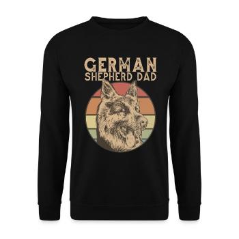 German Shepard Dad Dog Owner Alsatian - Unisex Sweatshirt - black - Front - Alina (178cm) & Michal (187cm)