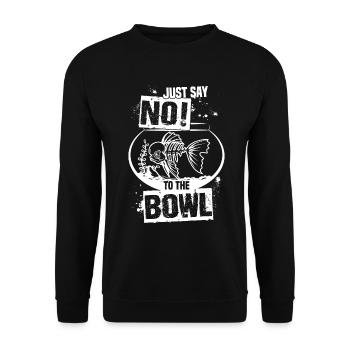 Anti Goldfish Fish Bowl Fish Keeper - Unisex Sweatshirt - black - Front - Alina (178cm) & Michal (187cm)