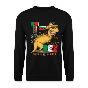 T Mex Tacosaurus T Rex Taco Cinco De Mayo Dinosaur - Unisex Sweatshirt - black - Front - Alina (178cm) & Michal (187cm)