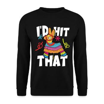 J’avais frappé cette Pinata Mexican Cinco de Mayo Party - Sweat-shirt Unisexe - noir - Devant - Alina (178cm) & Michal (187cm)