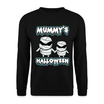 Halloween Mummy Trick Or Treat Mummy Costume de Mummy - Sweat-shirt Unisexe - noir - Devant - Alina (178cm) & Michal (187cm)