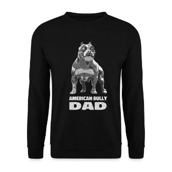 Pitbull Fête des pères Papa chien - Sweat-shirt Unisexe - noir - Devant - Alina (178cm) & Michal (187cm)