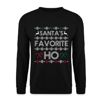 Santa's favorite ho - Sweat-shirt Unisexe - noir - Devant - Alina (178cm) & Michal (187cm)